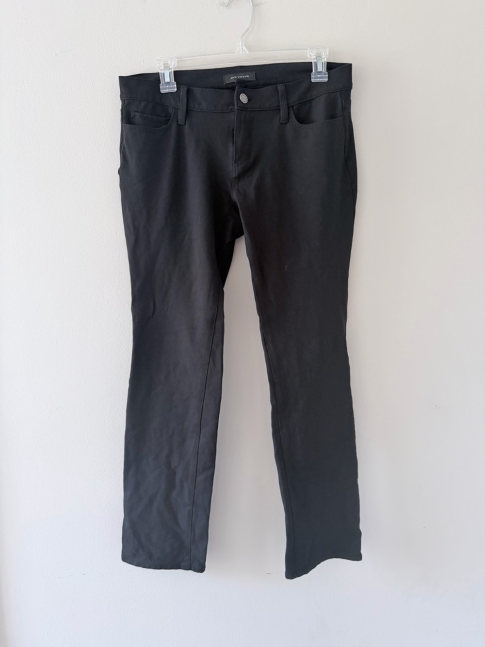 Ann Taylor Slim Straight Black Jeans